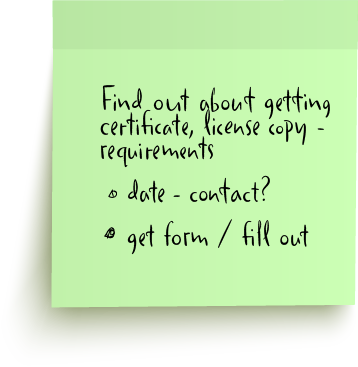 Fill out submit form sticky reminder